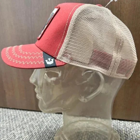Goorin Bros Animal Farm Trucker Baseball Snapback Hat Cap Brothers Bull Red